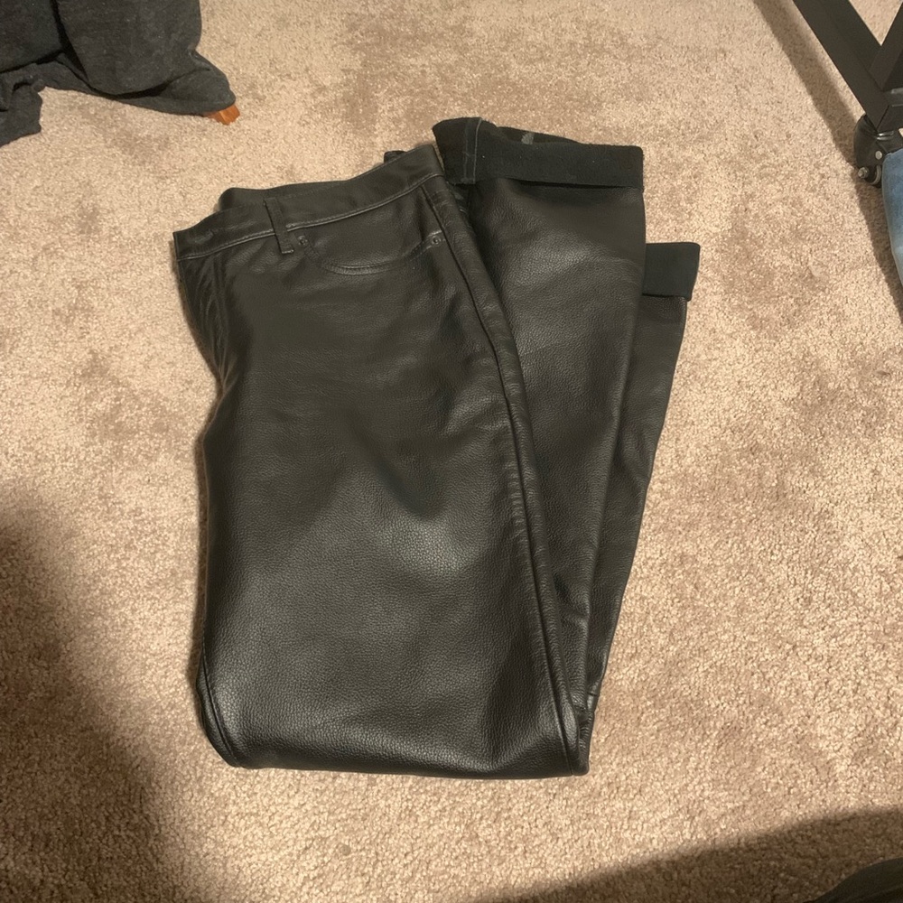 Leather motorcycle pants